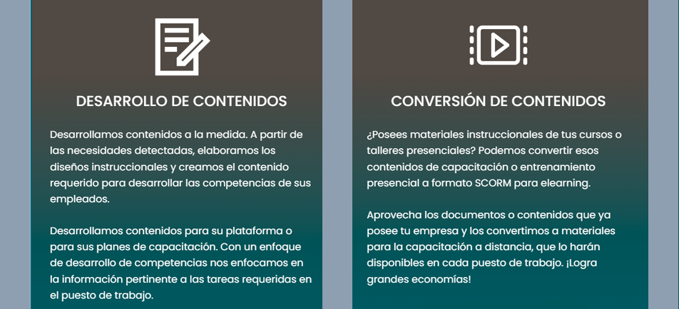 Desarrollo y conversión de contenidos