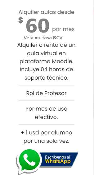 Alquiler Renta de aulas Moodle