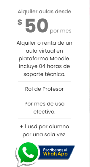 Alquiler, renta de aulas virtuales